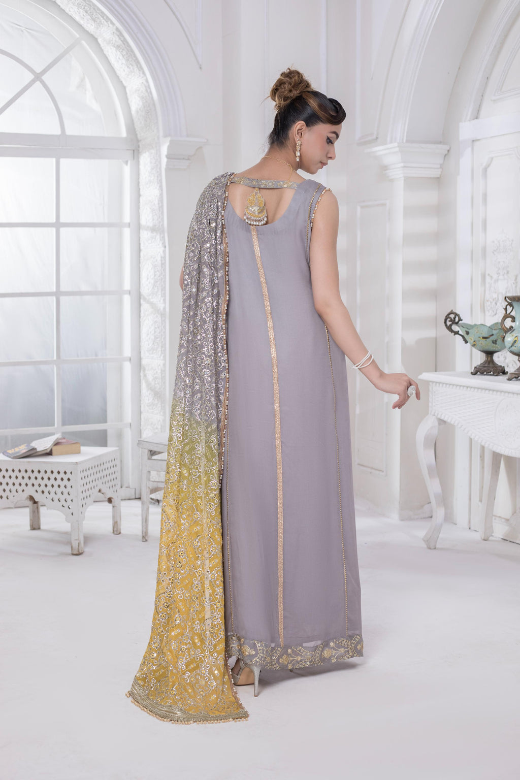 NOOR-JAHAN (Duble shade gray+gold)