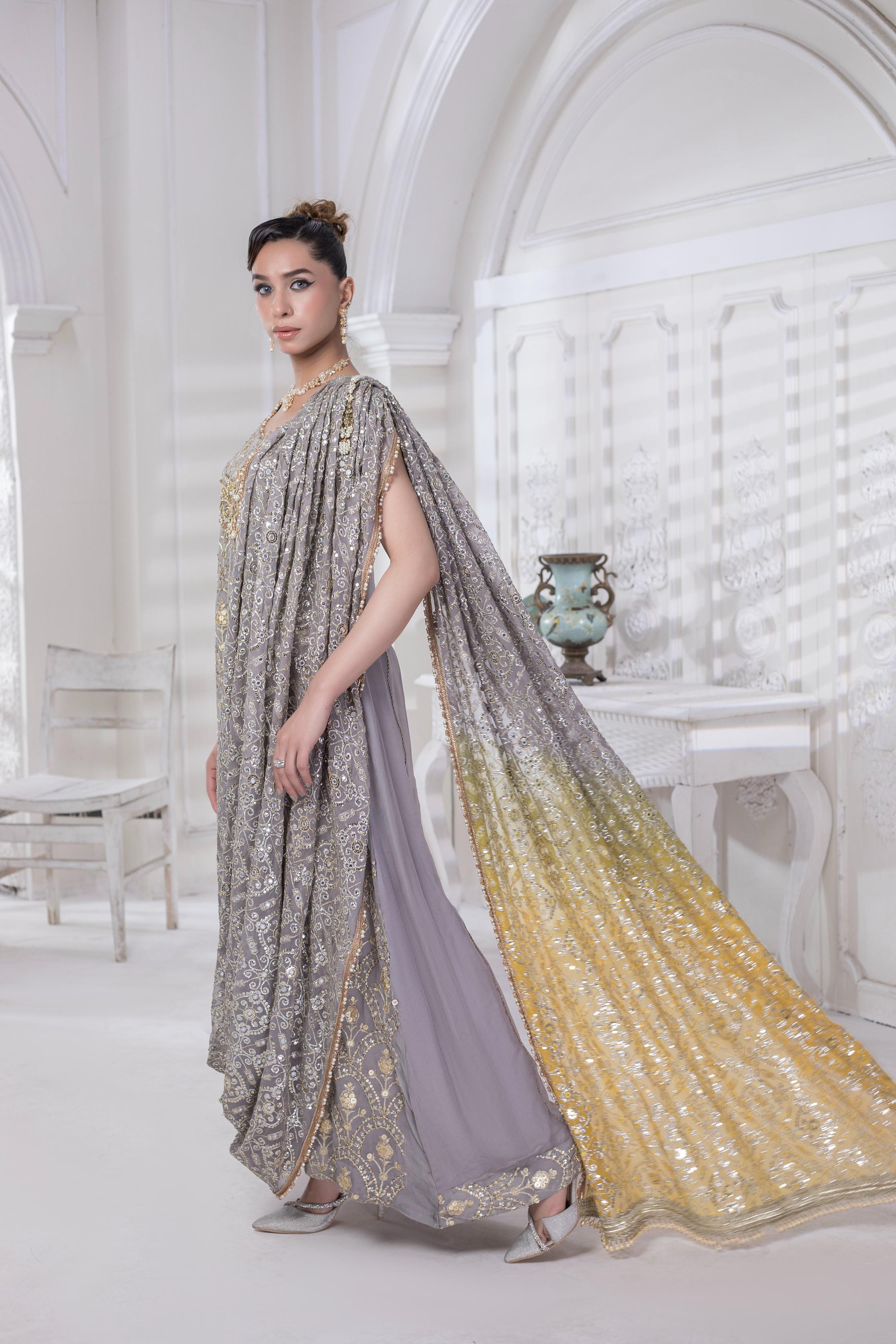 NOOR-JAHAN (Duble shade gray+gold)